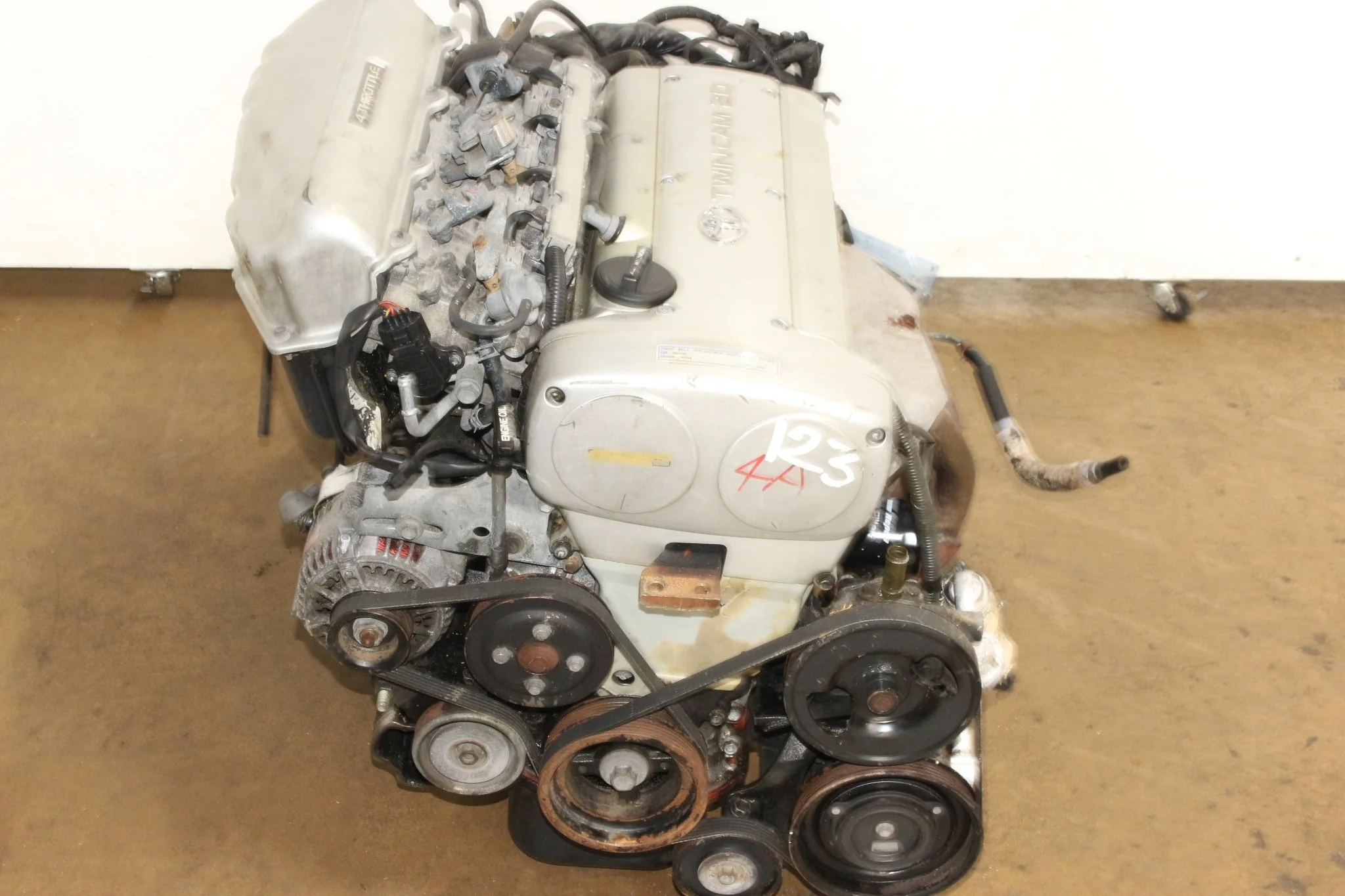 JDM Toyota Corolla Levin Motor AE11 4AGE Silver Top 1.6L Twin Cam 20 Valve Engine Automatic Transmission - Image 9
